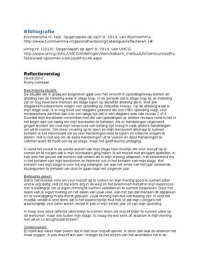 Reflectieverslag Voorbeeld