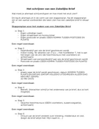 format zakelijke brief