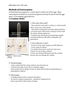 SUMMARY: IGCSE Biology Methods of Contraception Notes