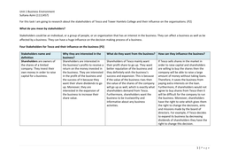 tesco stakeholders objectives tesco stakeholders objectives