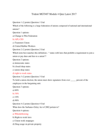 Exam: Trident MGT407 Module 4 Quiz 2017